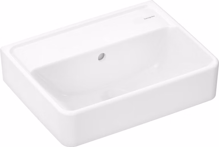 hansgrohe Xanuia Q lave-mains, sans trou de robinetterie, avec trop-plein, 450x340mm, SmartClean, blanc, 61139450, 61140450, 61140450
