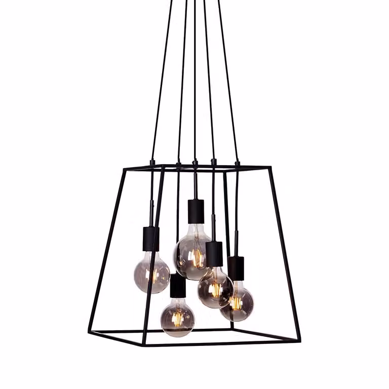 Italux Almodovi lampadario industriale nero PND-11532-5-BL