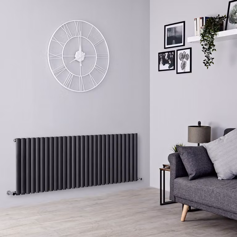 Radiatore di Design Orizzontale - Antracite - 600mm x 1652mm - 1240W