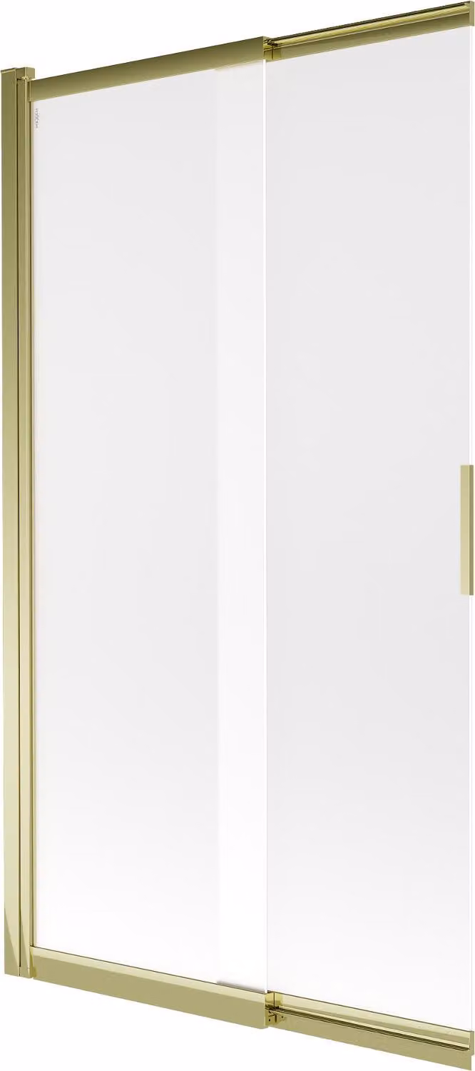 Mexen Fox paravento per vasca da bagno 2 ante scorrevoli 100 x 150 cm, smerigliato, oro - 891-100-002-50-30