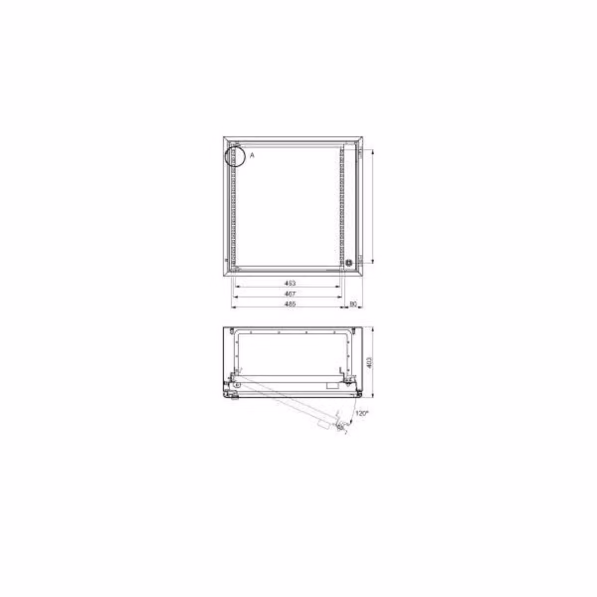 Telaio oscillante Schneider Electric 20HE B600 NSYVDM20UP