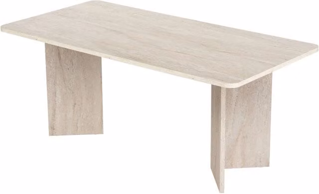 Tavolo da pranzo in legno "Linza" 180 x 90 x 75 cm - Travertino
