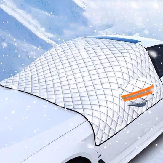 Tenda parasole premium antivento da 250 x 145 cm per finestrini di auto e SUV - Protezione antigelo - Set parasole antivento di grandi dimensioni e senza magneti per finestrini di auto e SUV.