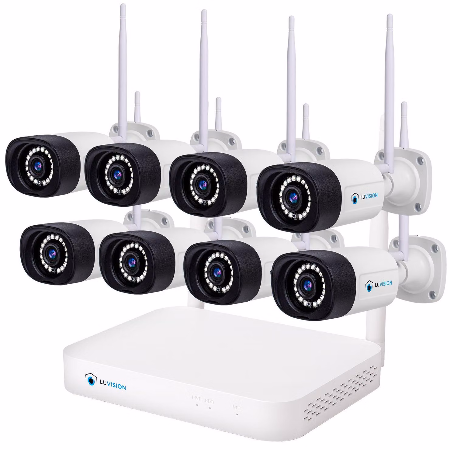 LUVISION Sistema di videosorveglianza wireless AI NVR 5MP Visione notturna Microfono Wifi6