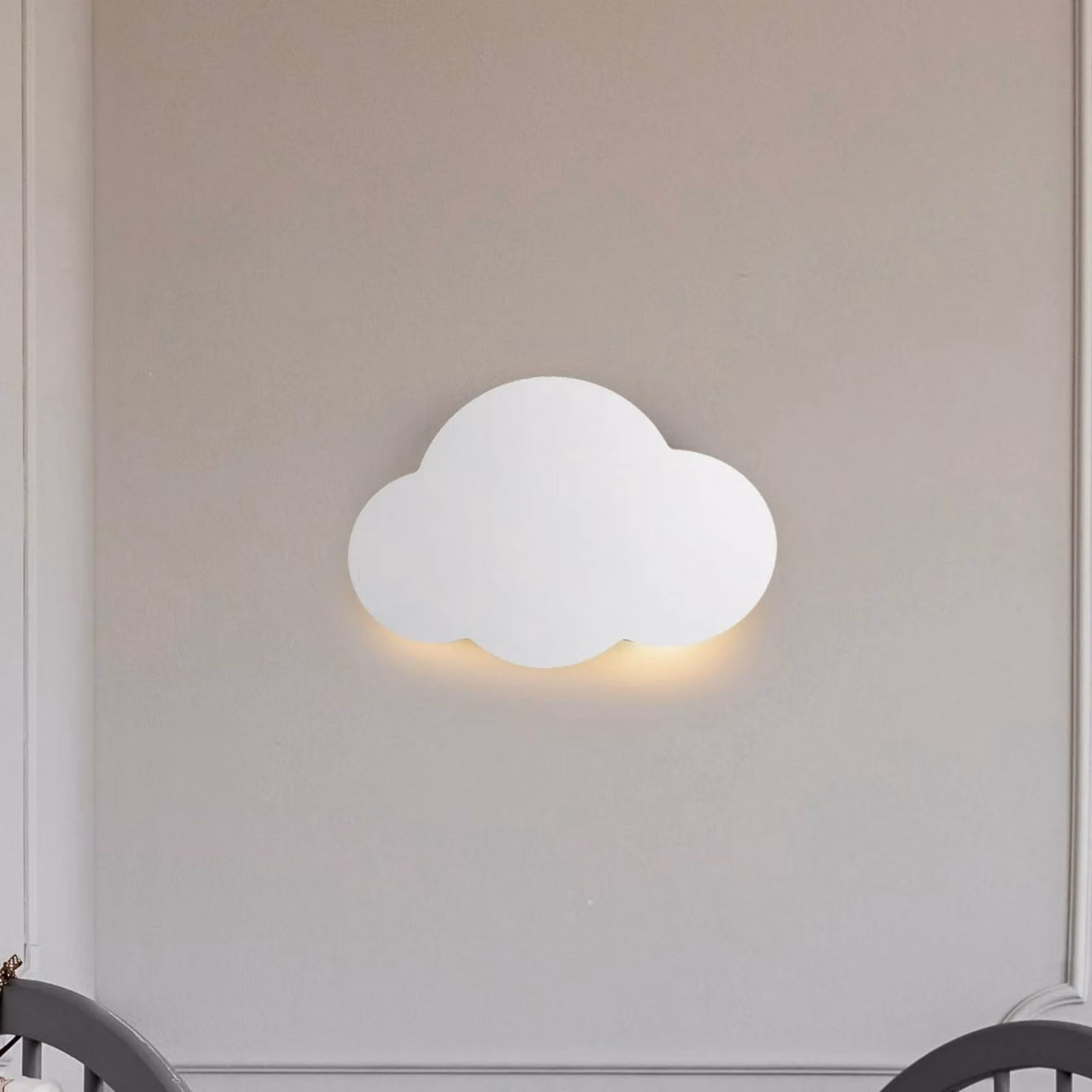 Applique da parete Cloud TK Lighting, dimmerabile, Bianco / Opale, Soggiorno / Sala da pranzo, Metallo, Giovanile, Applique