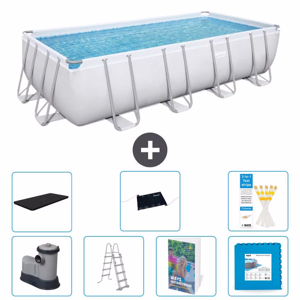 Bestway Power Steel, piscina rettangolare - 549x274x122 cm - 6 pezzi, modello S621
