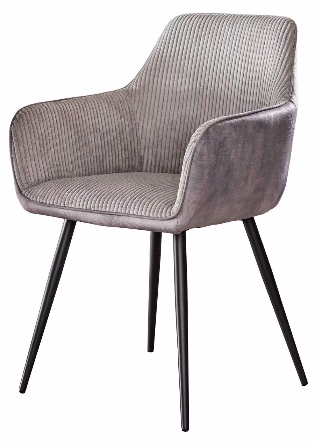 Sedia da pranzo FURNLUX Rippe grigio e nero 57 cm / Colore principale: grigio / Dimensioni: 57 x 85 x 59 cm