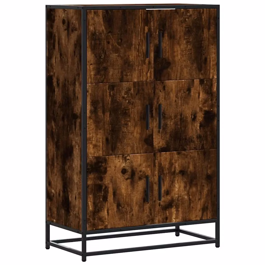 Credenza Buffet Armadio da Cucina Design Mania in Legno e Metallo Rovere Fumo L: 68 cm, P: 35 cm, H: 106,5 cm – 2