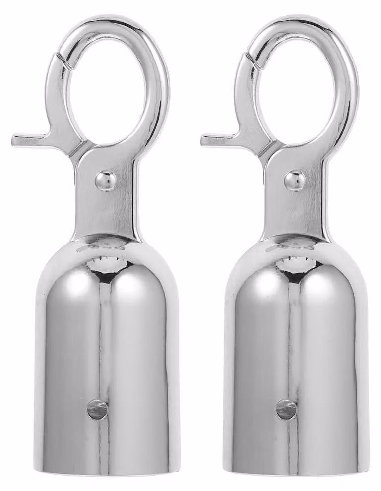 Tappi terminali in acciaio inossidabile da 30 mm per corde di delimitazione con gancio