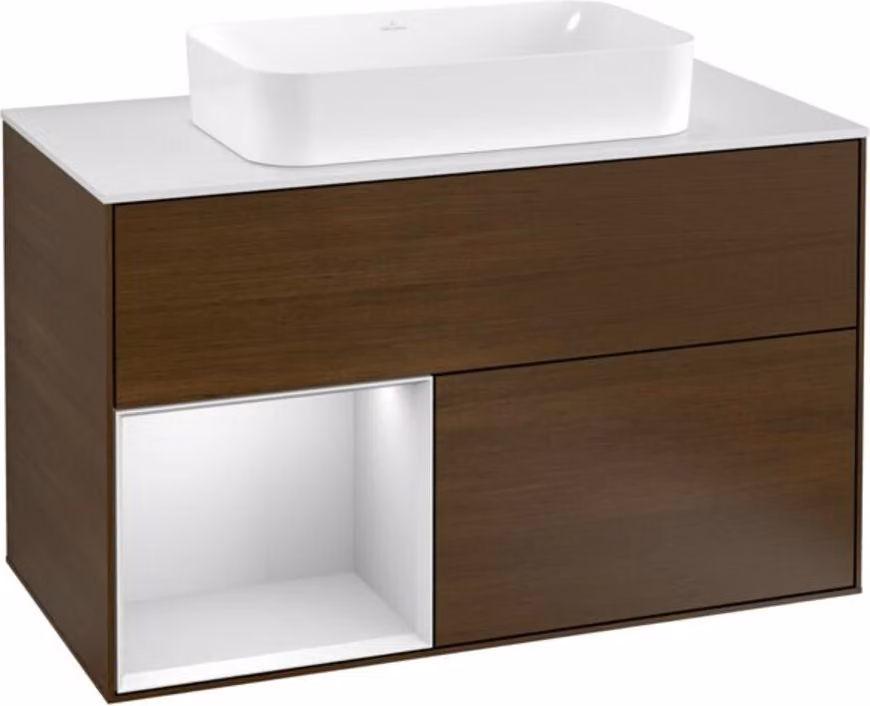 Villeroy & Boch V&B FINION mobile lavabo 1000x603x501 Abdpl wh Reg wh ma/Wln Ve
