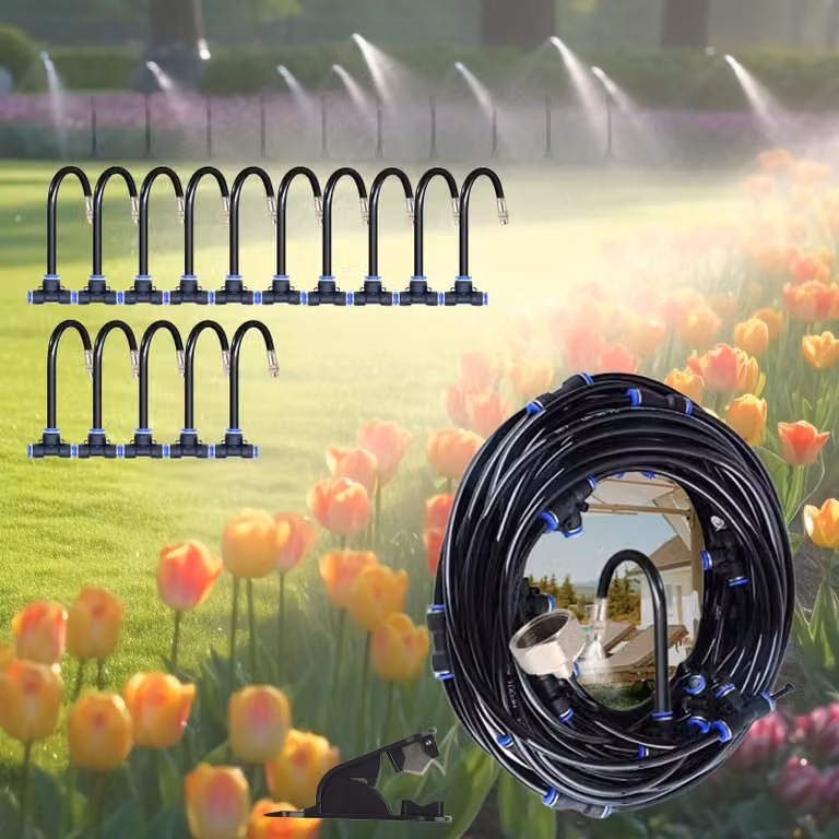 Solidchoice - Sistema di raffrescamento a nebulizzazione a 360° per giardino e terrazza