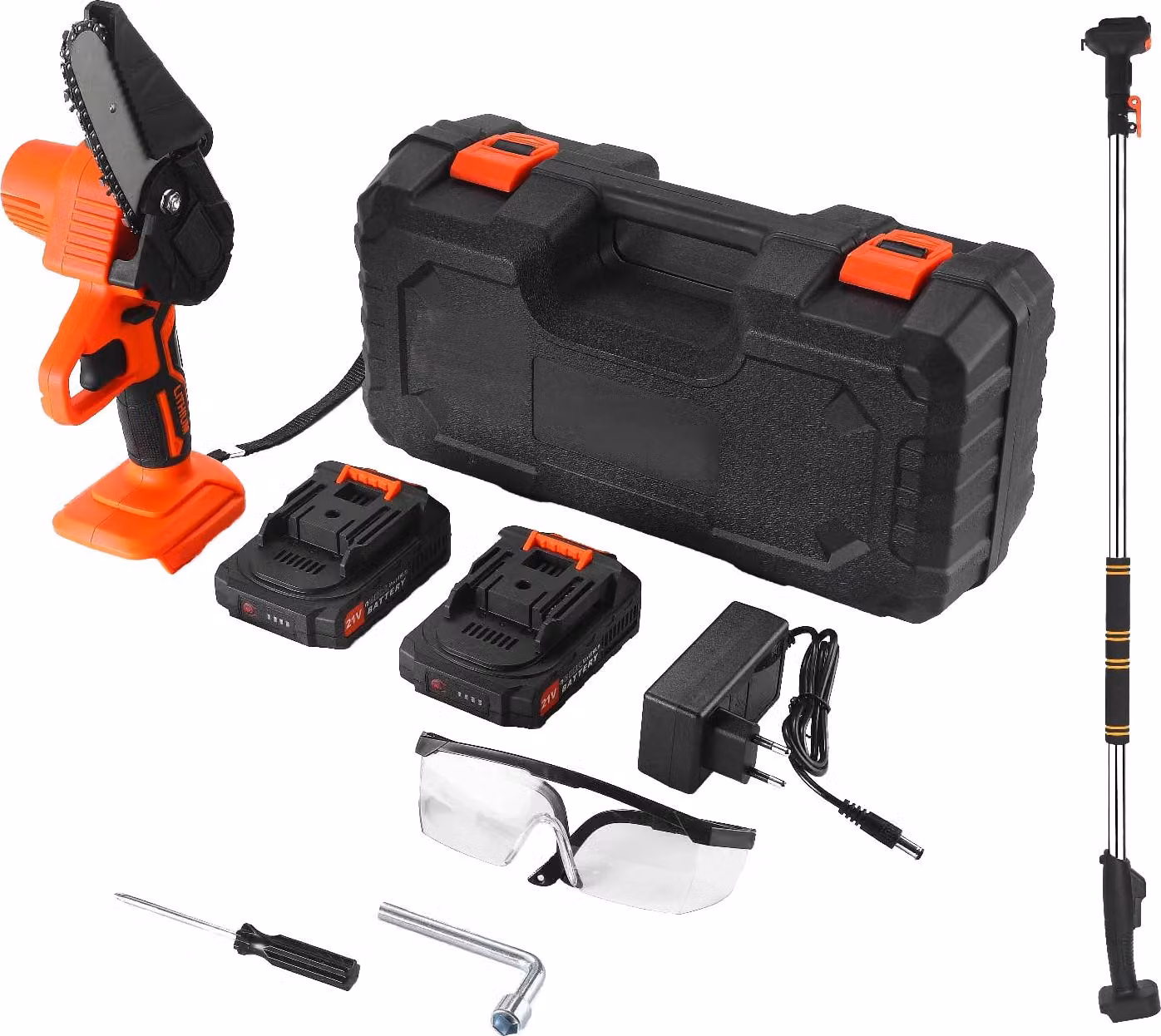 KRAFT&DELE KD10642 AKU sega per potatura 4" 21V + 2x batterie