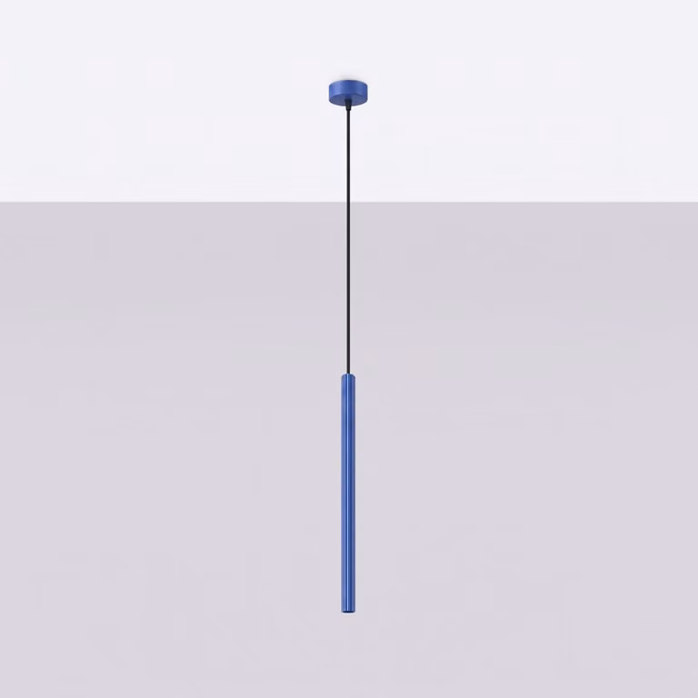 Lampada a sospensione ARCHE 1 oltremare 1xG9 8W acciaio 120x8x8cm Sollux Lighting