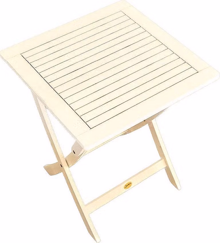 Tavolo pieghevole Catar 60x60 cm bianco cancellato