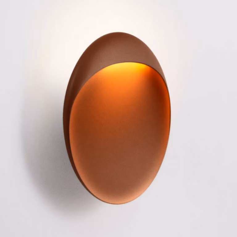 Louis Poulsen Applique da esterni a LED Flindt, dimmerabile, Marrone / Ruggine, Soggiorno / Sala da pranzo, Alluminio, Design, Applique LED da esterni