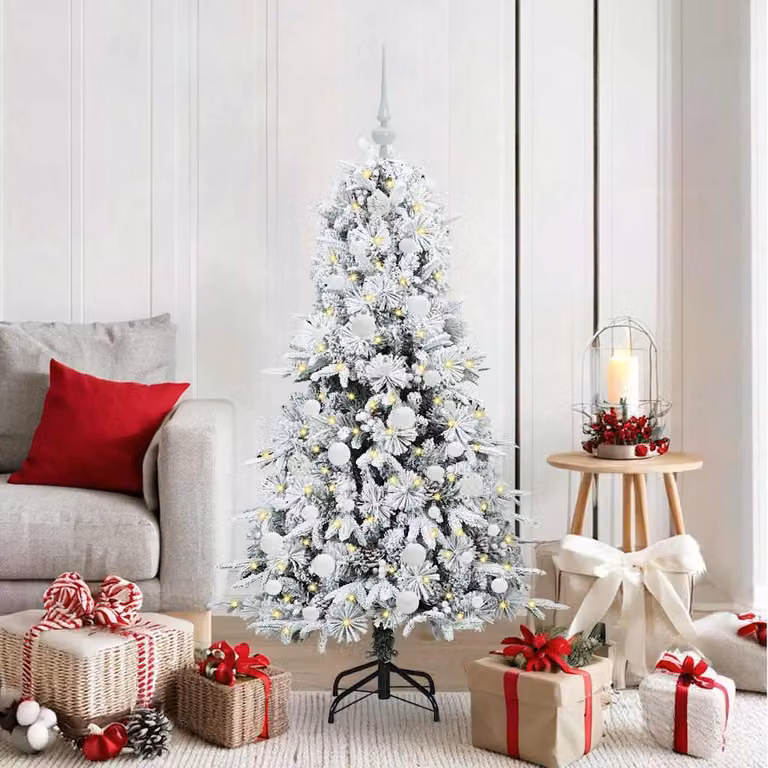 Maison Exclusive - Albero di Natale artificiale pieghevole, bianco, 150 cm, in PE e PVC
