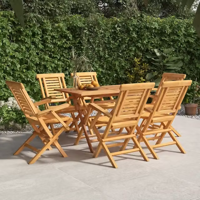 Sedie Pieghevoli 6pz 56x63x90cm Legno Massello Teak 3155050