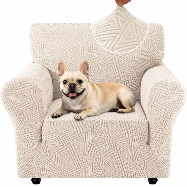 Copertura elastica per divano, 1 posto, color beige