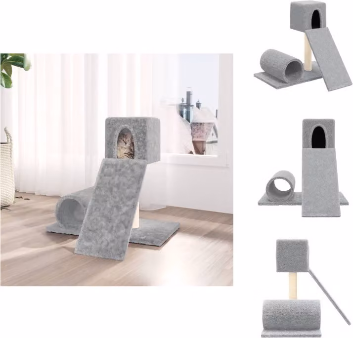 vidaXL Albero tiragraffi con tiragraffi in sisal grigio chiaro 59 cm - Alberi tiragraffi