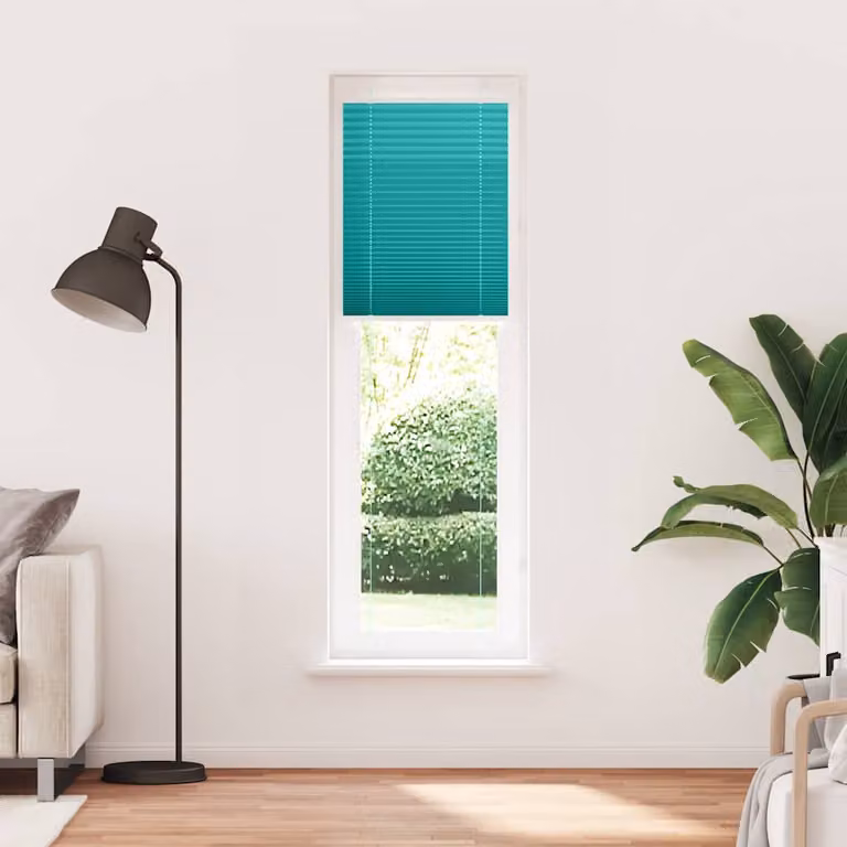 vidaXL Tenda Plissettata Verde petrolio 55x200 cm Larghezza Tessuto