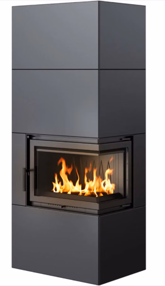 Focolare modulare 8 kW Ø 200 nero