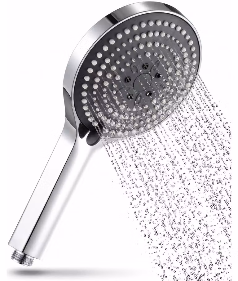 Soffione doccia - Doccetta a mano - 6 getti - Diametro 130 mm - Cromato