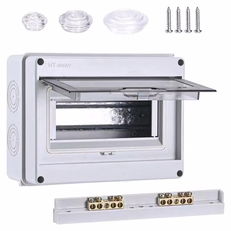 Quadro di distribuzione, grado di protezione IP65, impermeabile, quadro elettrico, distributore (8 moduli)