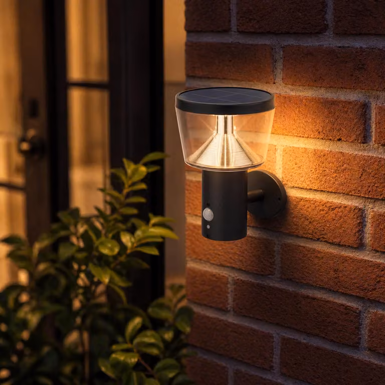 Applique solare a LED con sensore di movimento - 3 modalità - Pannello solare di alta qualità - Acciaio inossidabile