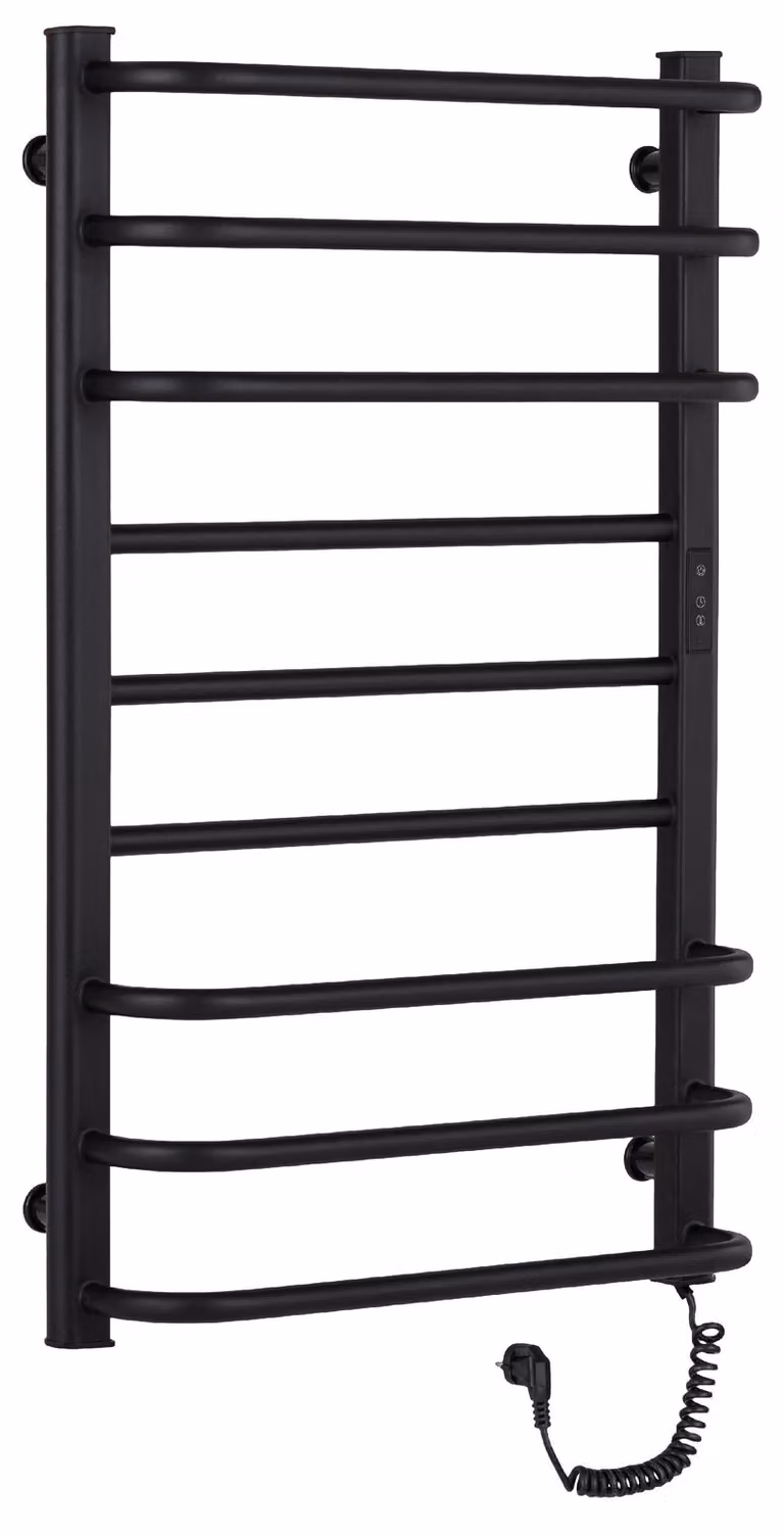 Asciugamano elettrico Ricardo, con display - 158 W - nero opaco - 860x550 mm