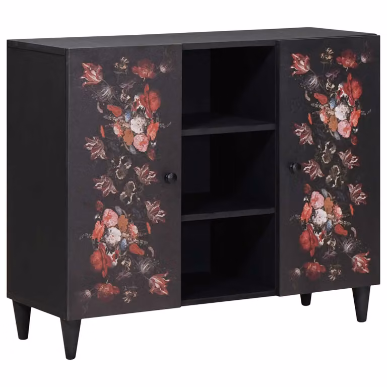 Armadio di stoccaggio moderno vidaXL in legno di mango multicolore L: 90 cm, P: 33 cm, H: 75 cm