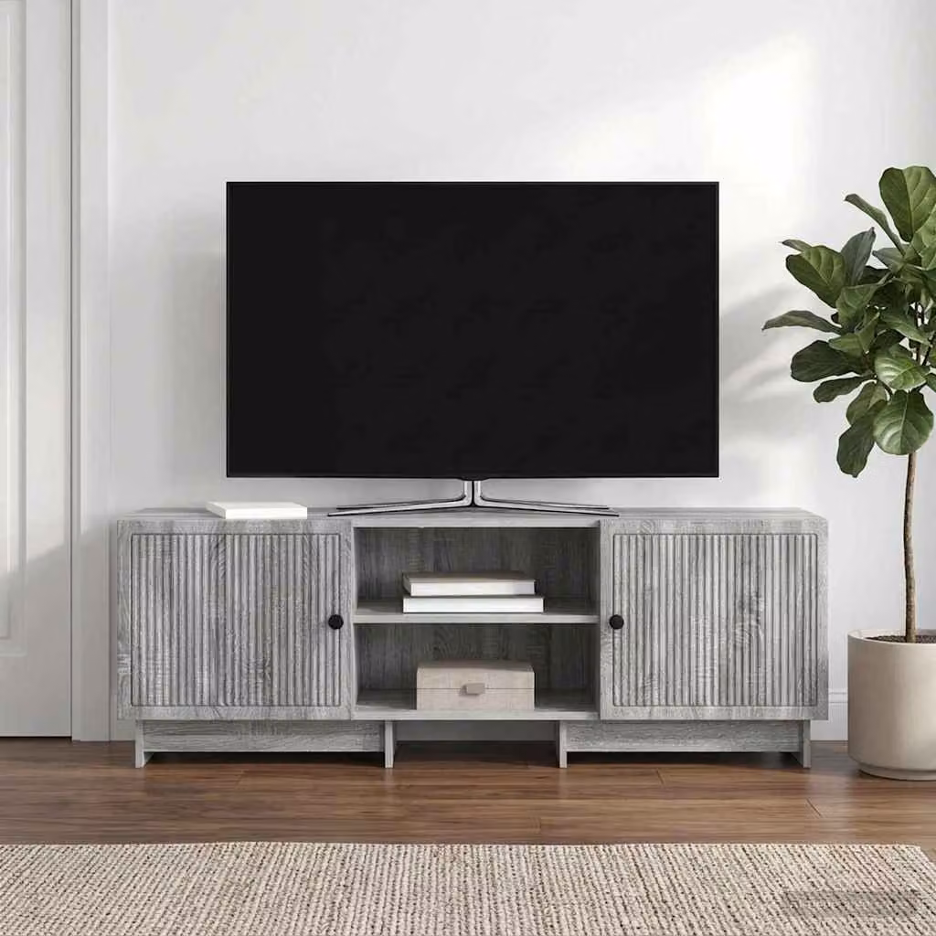 Mobile TV vidaXL in legno ingegnerizzato grigio Sonoma, L 150 x P 31 x H 50 cm