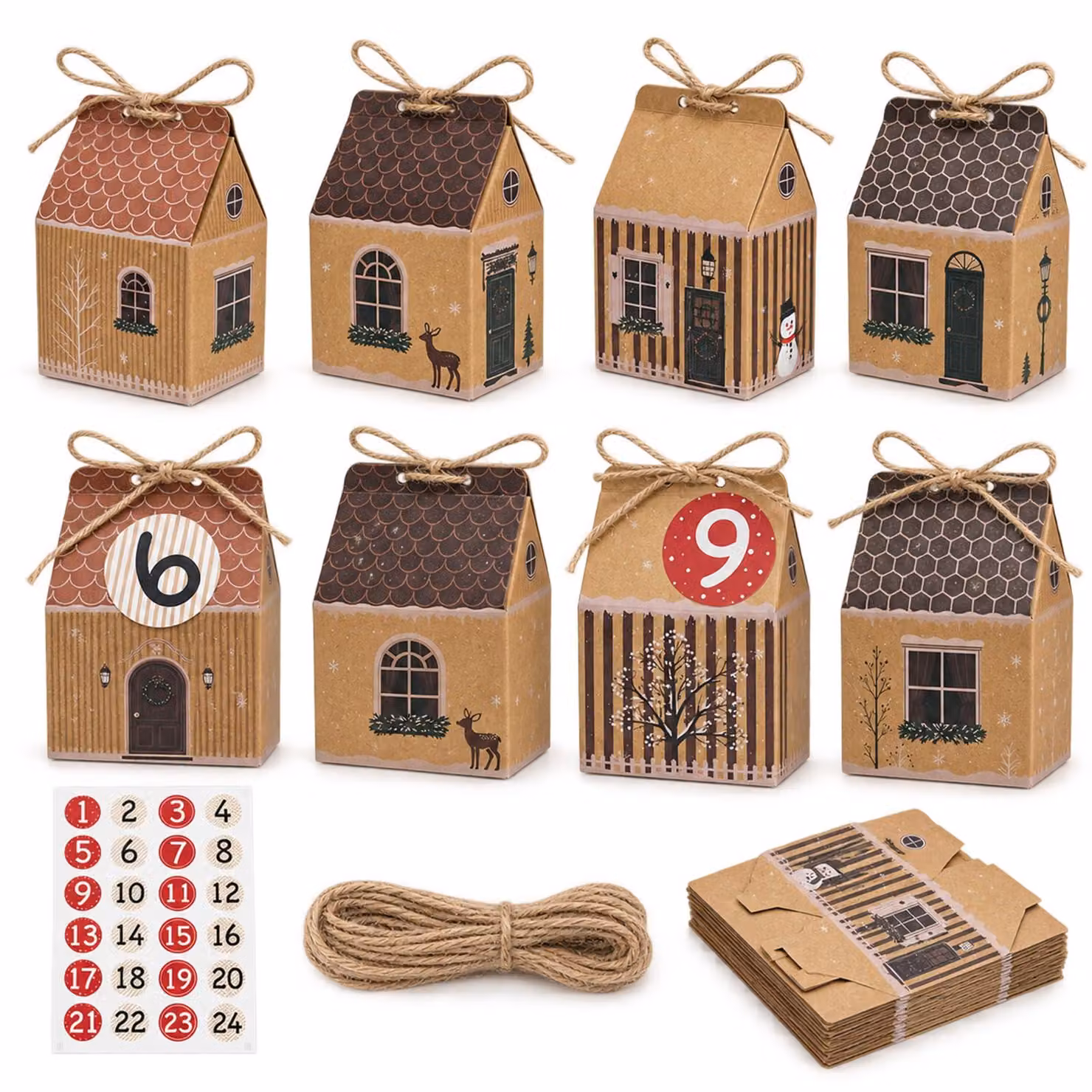 Calendario dell'Avvento da riempire, 24 scatoline, kit fai-da-te