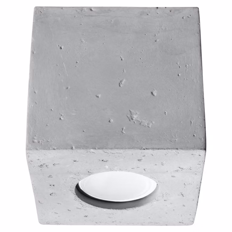 Lampada da soffitto QUAD in cemento 1xGU10 10W calcestruzzo 10x10x10cm Sollux Lighting