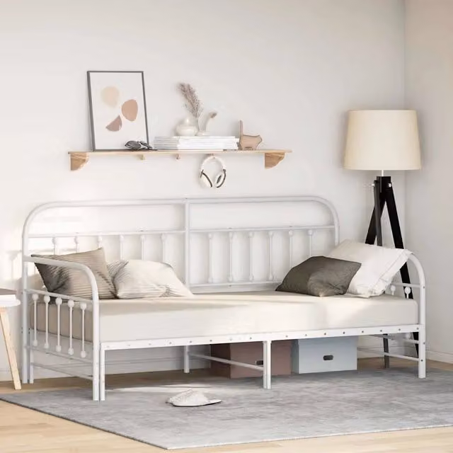 Struttura per letto di giorno-Giroletto Bianco 90 x 190 cm