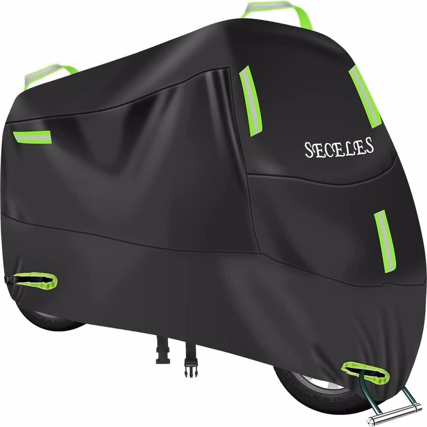 Telone moto 300D Oxford impermeabile 4XL 295x95x140 cm verde fluo