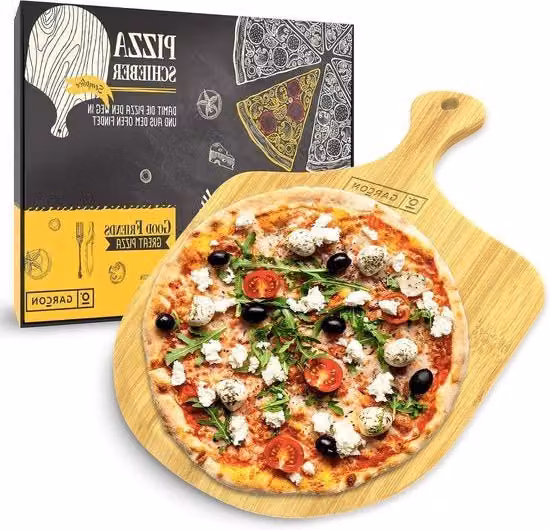 Spazzola in legno Outsunny per pietra focaccia e flammkuchen, diametro: 30 cm, colore marrone