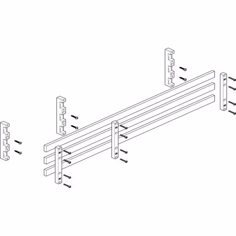 Modulo sbarra collettrice ABN 3FB/2RE 60 mm con CU 30x10 mm, a 3 poli, EBM 70 mm MTSC32763