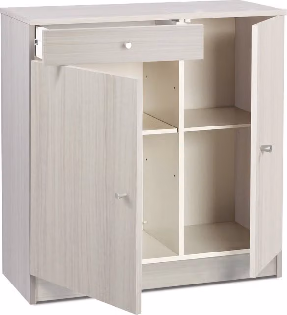 Mobile GIORDANOSHOP con 2 Ante e 1 Cassetto, Colore Eucalipto, L: 77 cm, H: 80 cm, P: 34 cm – 1