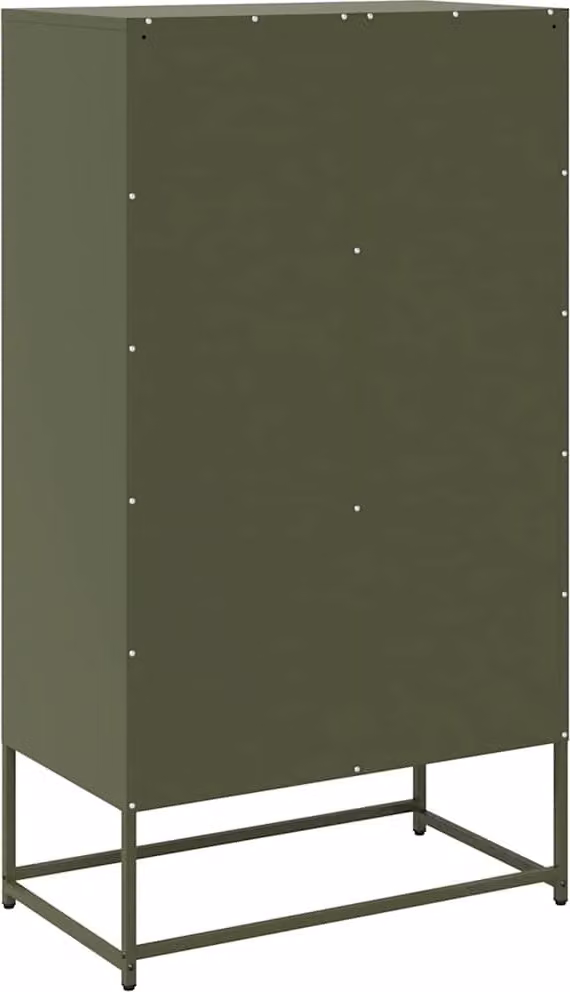 Credenza Verde Oliva 68x39x123 cm in Acciaio