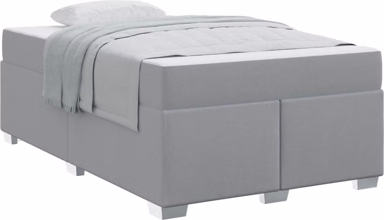 Struttura del letto Grigio chiaro 120 x 190 cm Tessuto