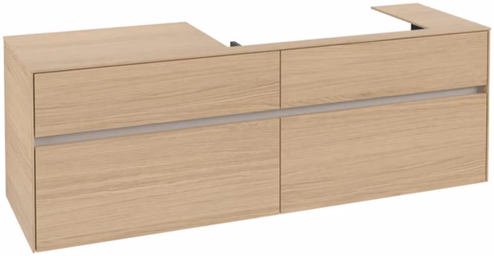 Villeroy & Boch Collaro Meuble sous-lavabo, 4 tiroirs, lavabo à droite, 1600x548x500mm, C02700VJ, C02700VJ