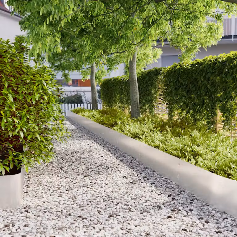 Set di 20 bordure per prato vidaXL in acciaio inossidabile color argento, dimensioni 25 x 103 cm