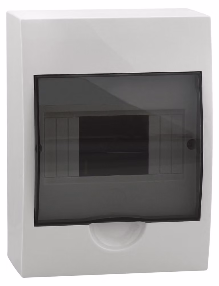 Quadro elettrico da parete, grado di protezione IP40, 1 fila, 6 moduli, per montaggio a parete