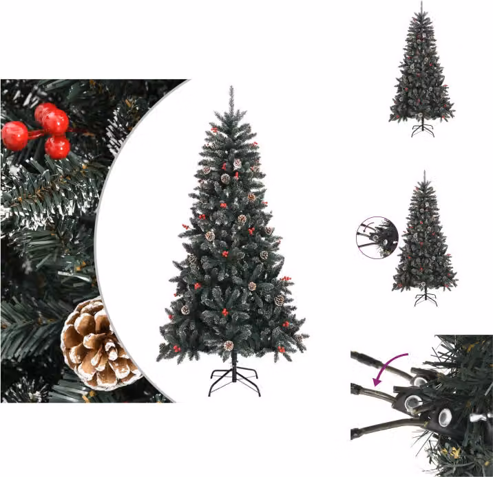 vidaXL Albero di Natale artificiale con supporto verde 210 cm PVC - Alberi di Natale
