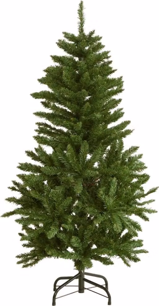 Albero di Natale Artificiale Incernierato con Base Verde 120 cm