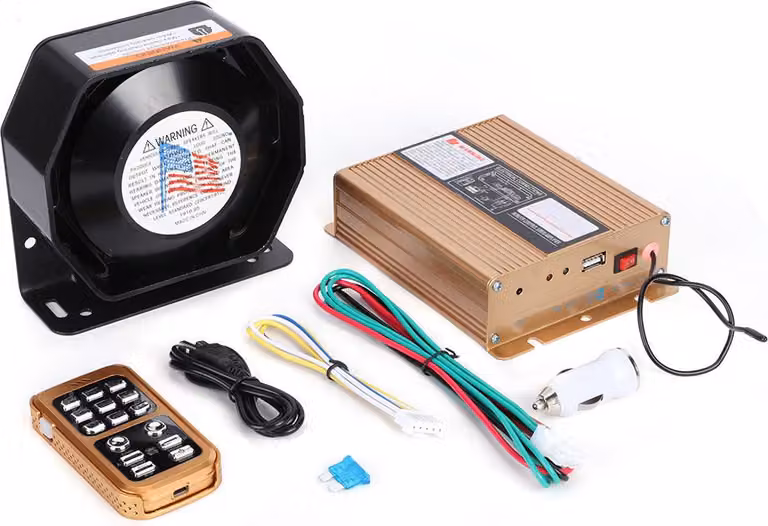 Allarme auto 18 toni sirena wireless forte altoparlante vivavoce sicurezza 12V