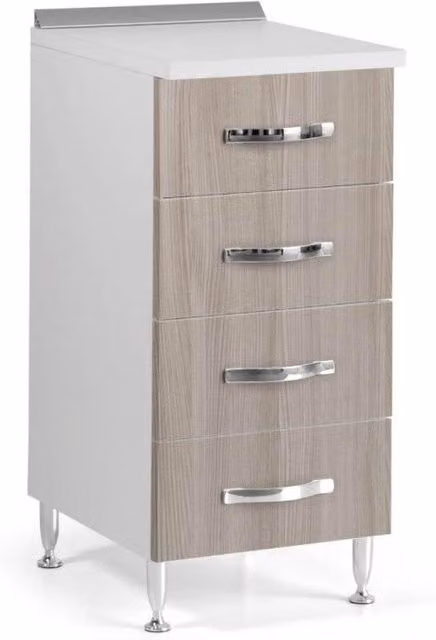 Cassettiera 4 cassetti 40x50x85H colore olmo