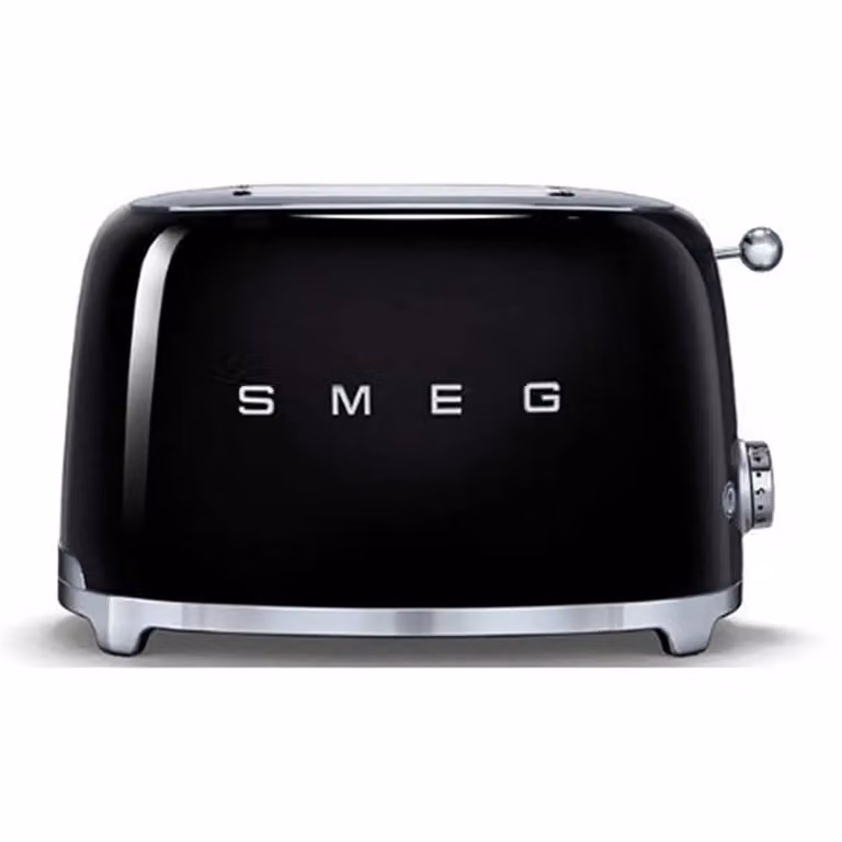 Smeg Tostapane 2 fette 50's Style, nero lucido - TSF01BLEU