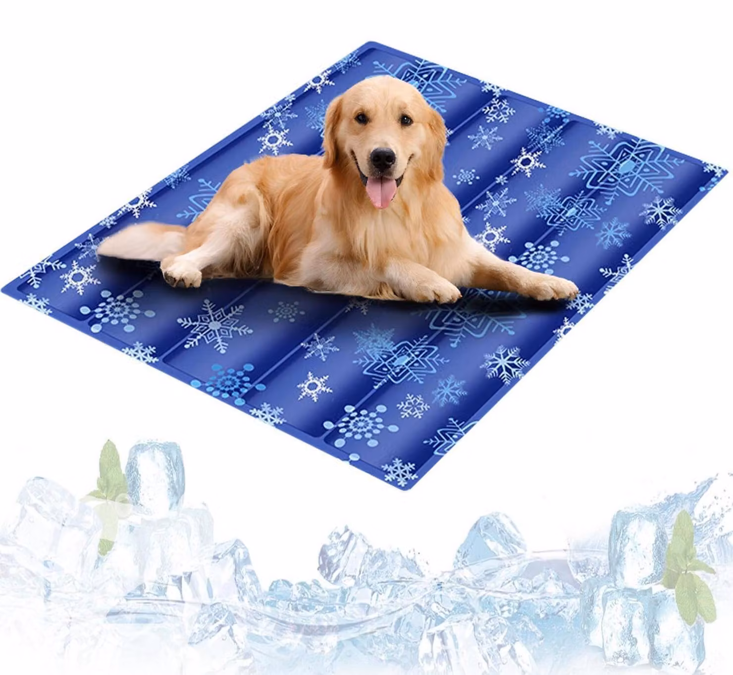 Tappetino refrigerante per cani e gatti, auto-raffreddante, 45x60 cm, colore blu
