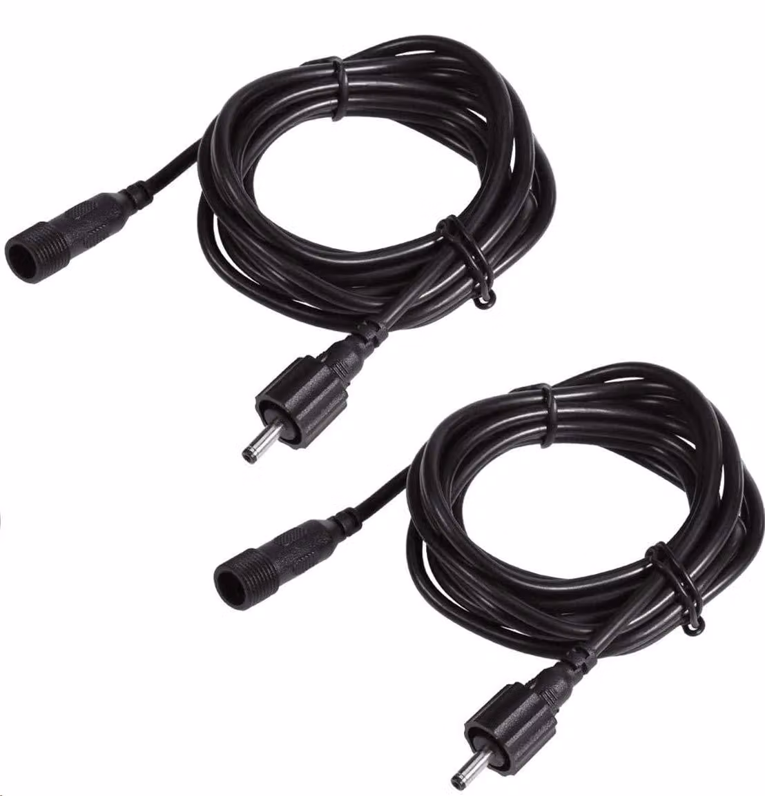 Cavo di prolunga da 2 metri per luci da giardino, impermeabile IP65, confezione da 2 pezzi, connettore DC 3,5×1,35 mm